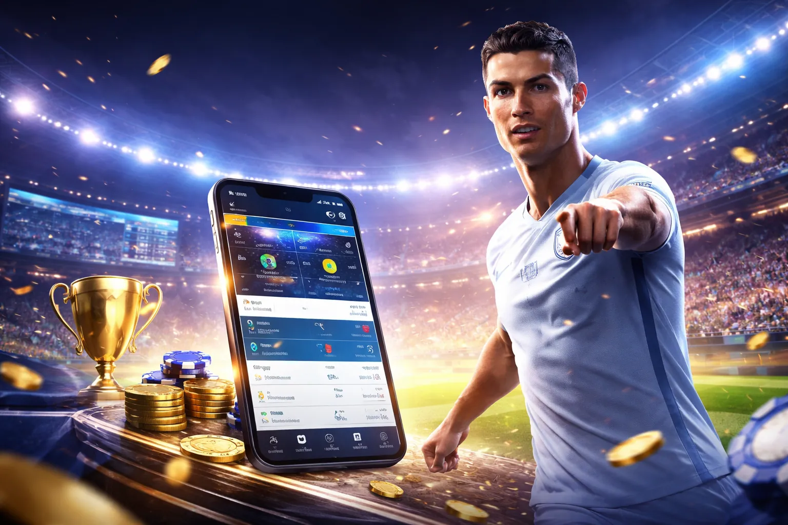 Banner giới thiệu nhà cái uy tín 1xbet.com với các trò chơi cá cược thể thao và casino
